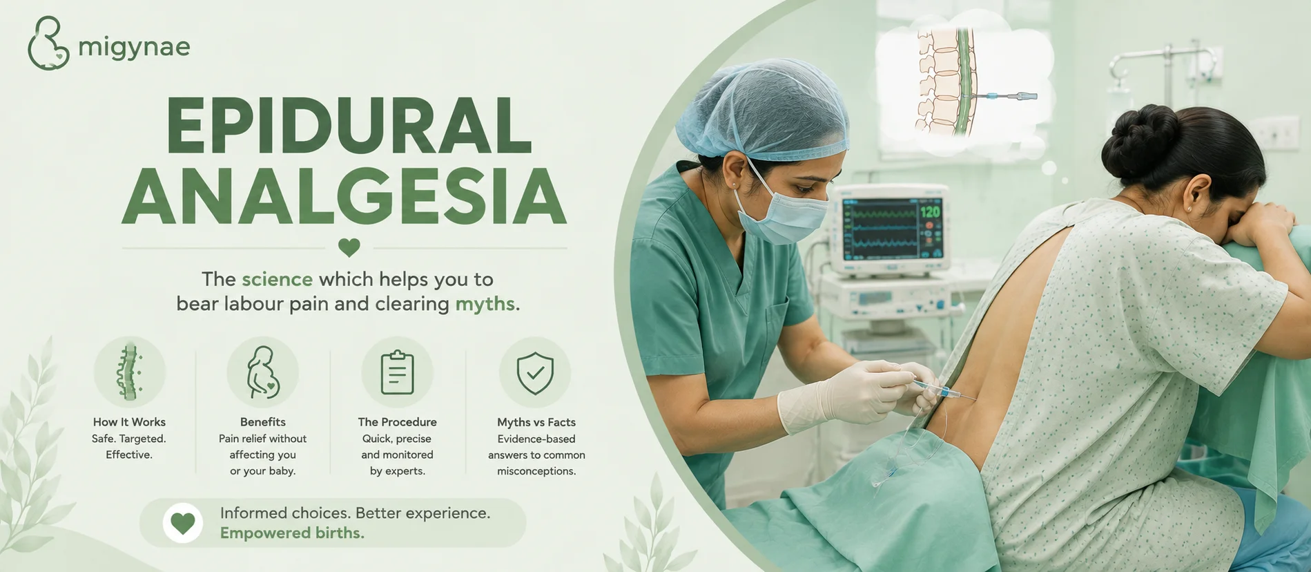 Epidural Analgesia guide — how it works, benefits, the procedure and myths vs facts | MiGynae